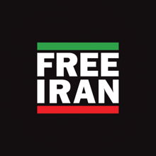 Sticker_FreeIran_Blk